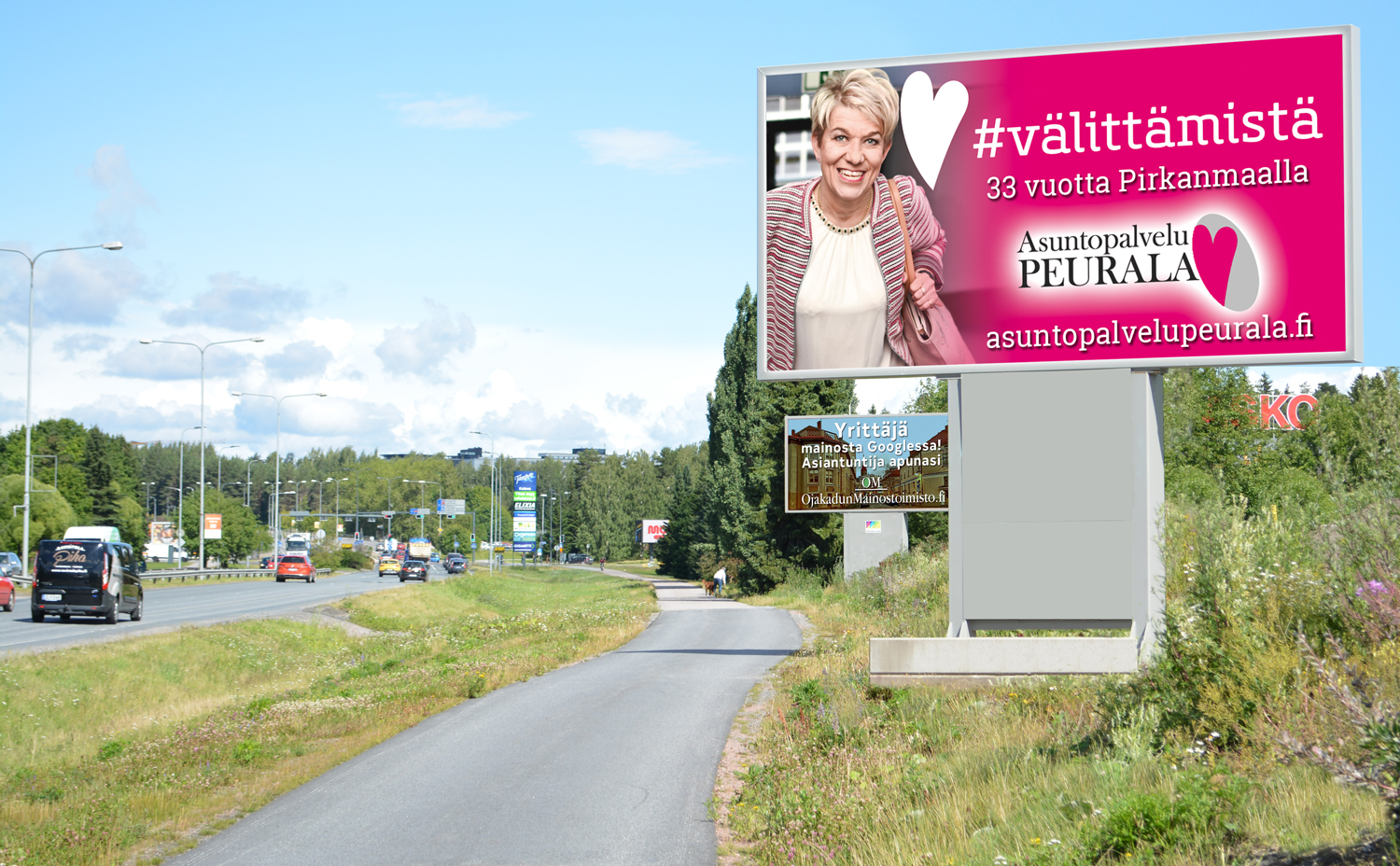 Hervannan valtaväylä-Led-taulu- Ojakadun Mainostoimisto